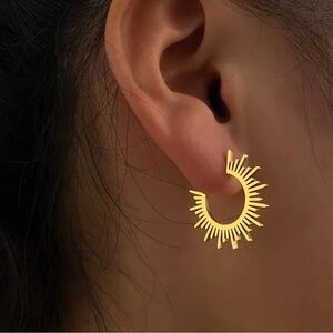 Stainless Steel Spiked Earring